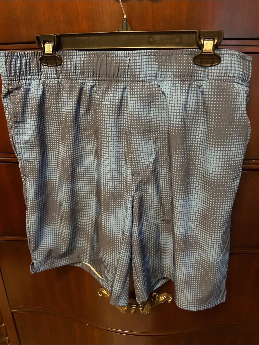Athletic Works Men's Light Blue Microdot Athletic Shorts